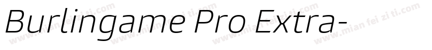 Burlingame Pro Extra字体转换